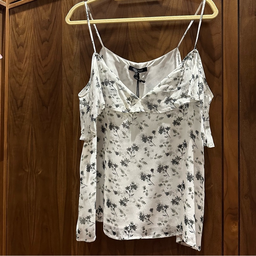 NWT Lucky Brand Cold Shoulder Blouse